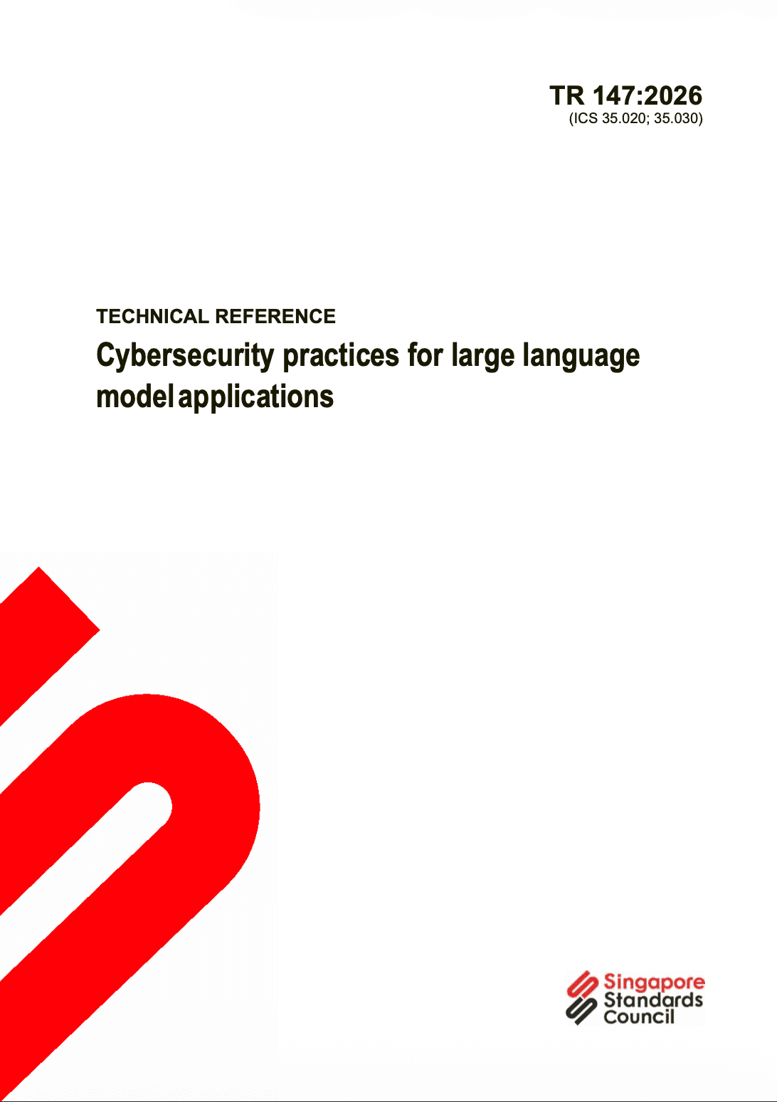 TR 147:2026 Cybersecurity practices for large language model applications cover