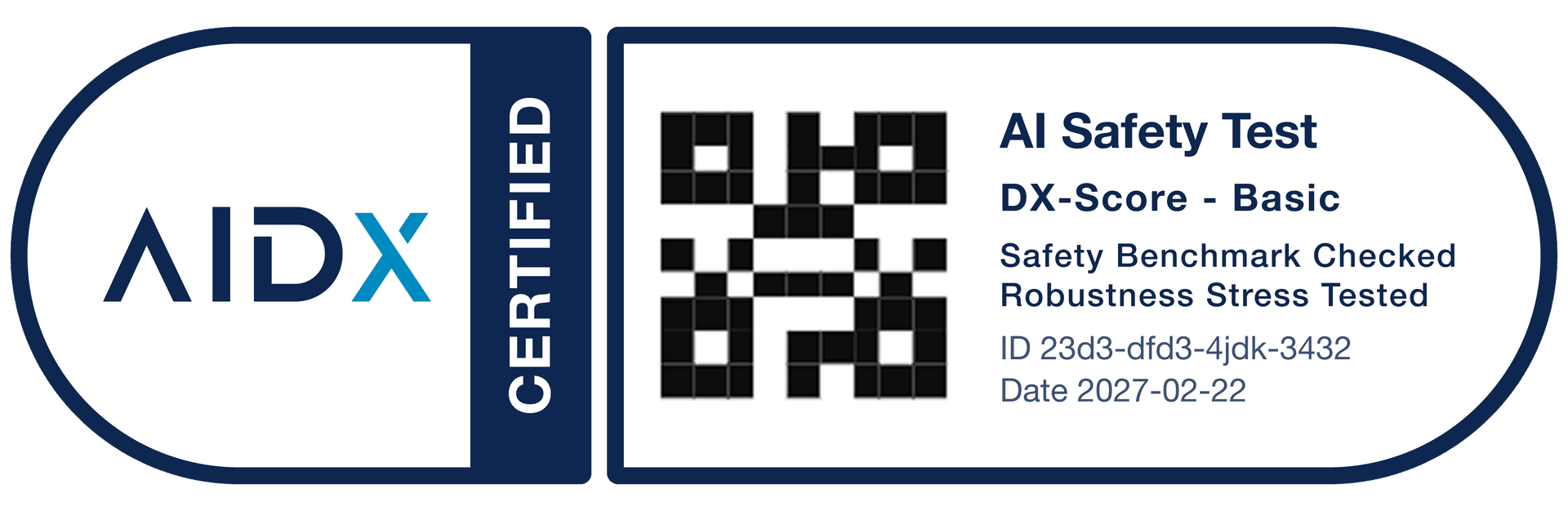DX-Score Certified 认证徽章示例