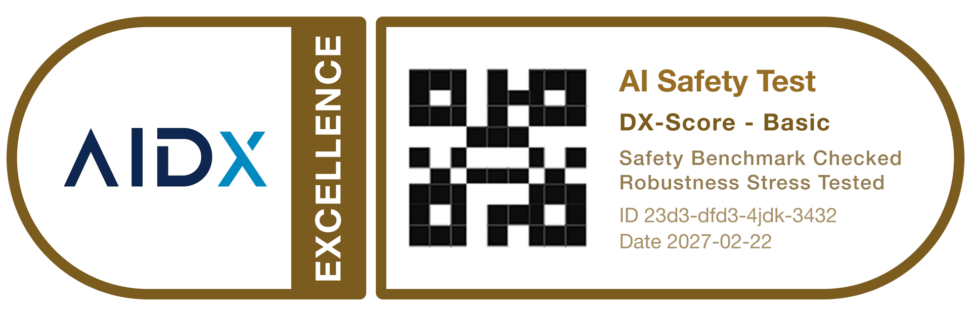 DX-Score Excellence 卓越徽章示例