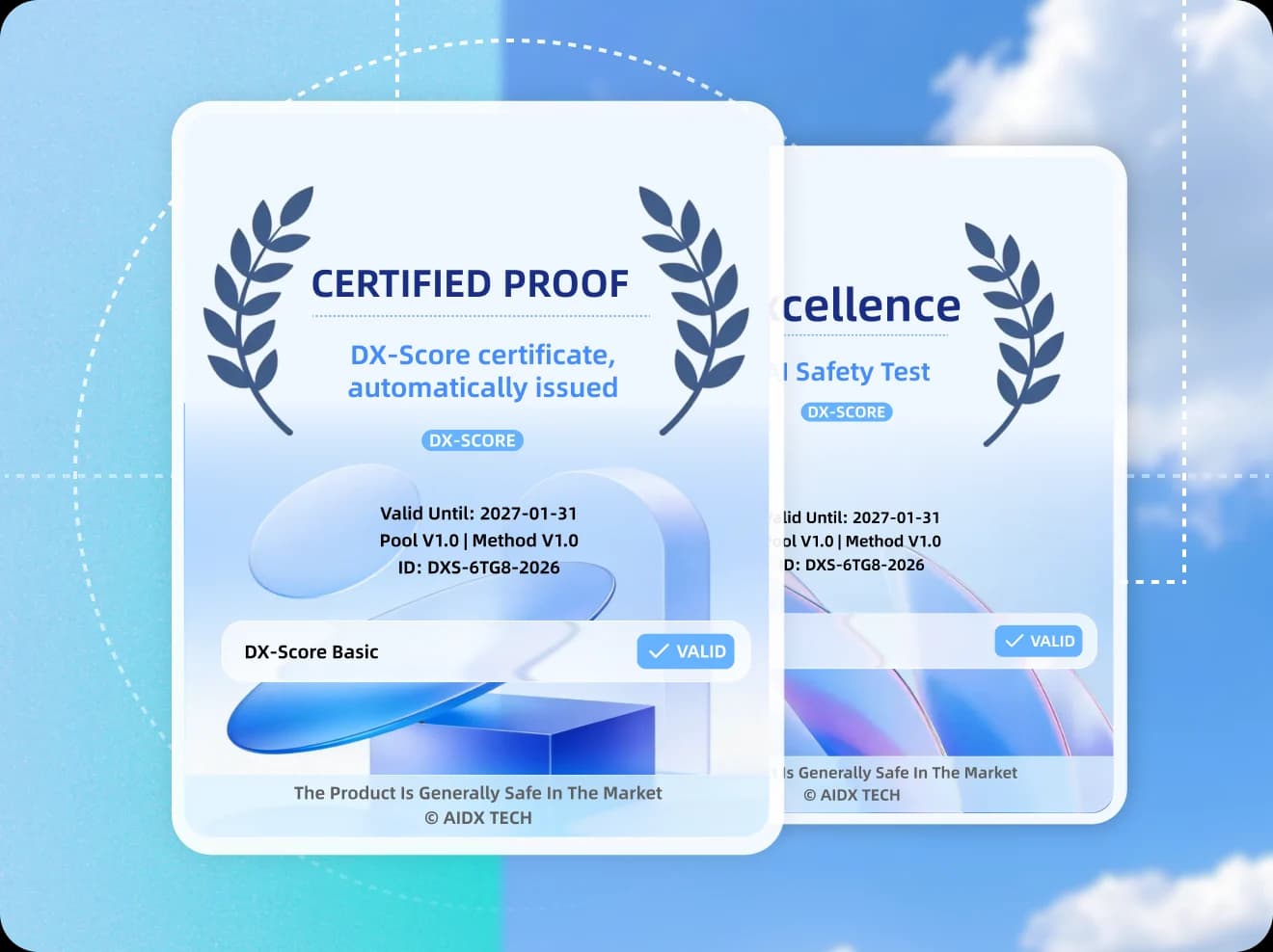 两张 DX-Score 证书:Certified Proof 与 Excellence 等级